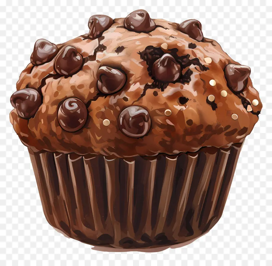 Muffin con gocce di cioccolato deliziosi