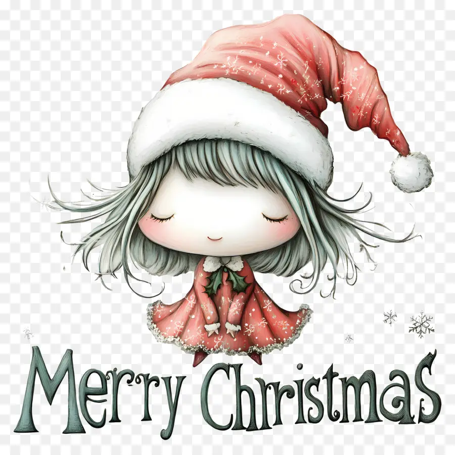 Merry Christmas Cute Girl