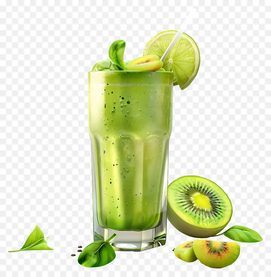 Erfrischender grüner Kiwi-Smoothie