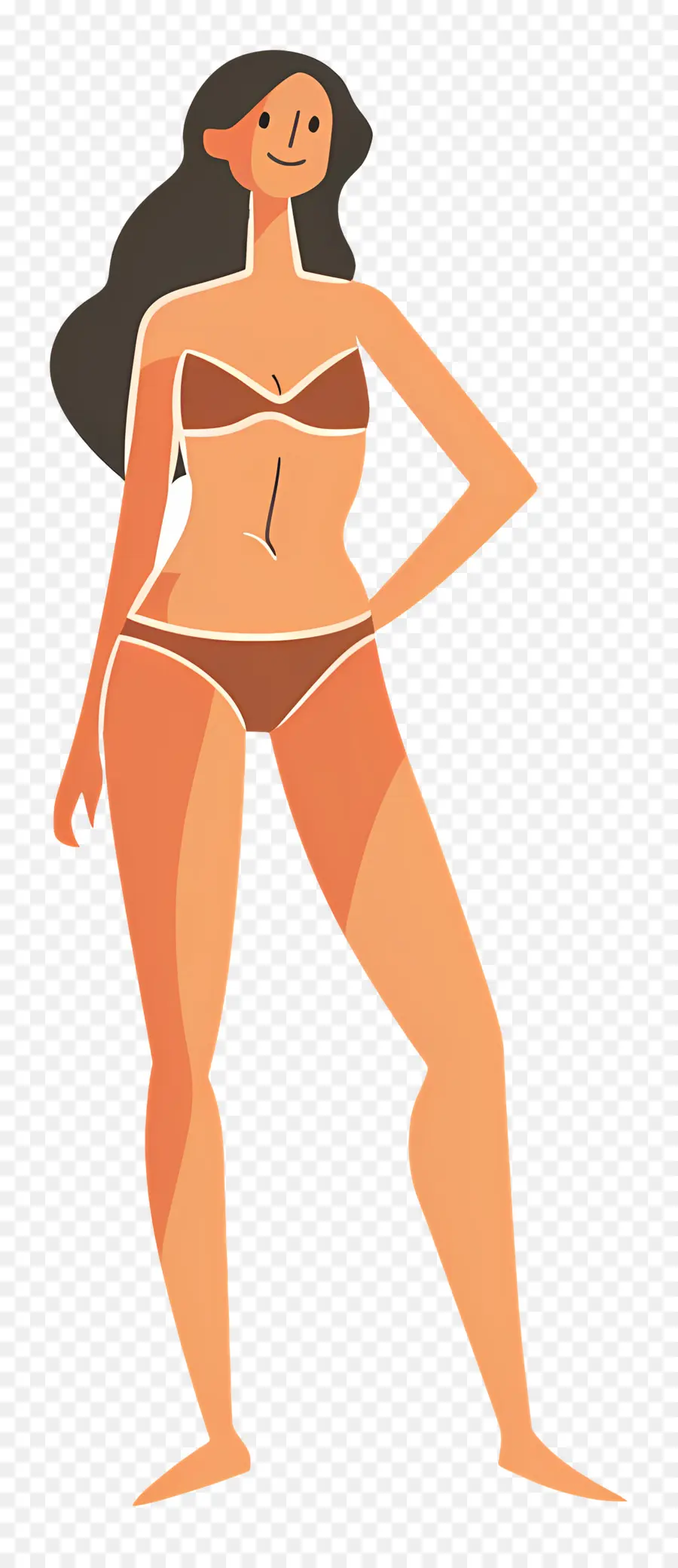 Frau in Bikini-Illustration