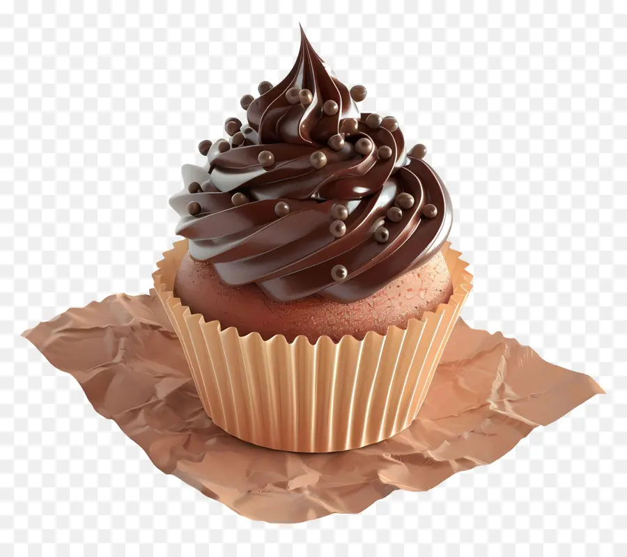 Delizioso cupcake al cioccolato