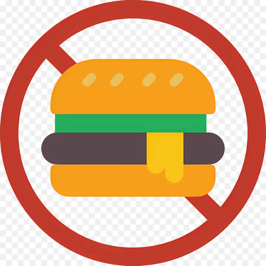 No Burger Allowed Sign