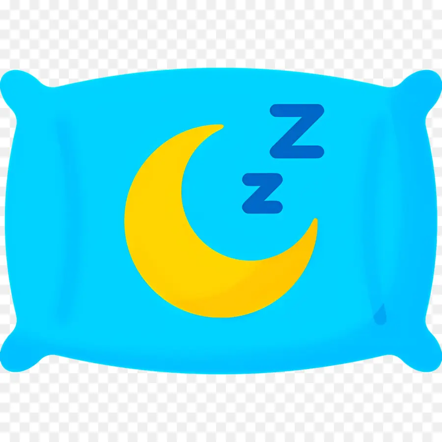 Cuscino blu con luna e Zzz