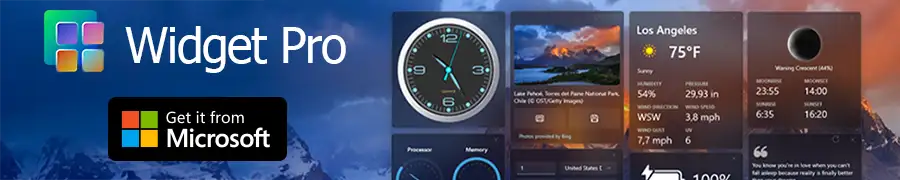 Download Widget Pro from Microsoft Store
