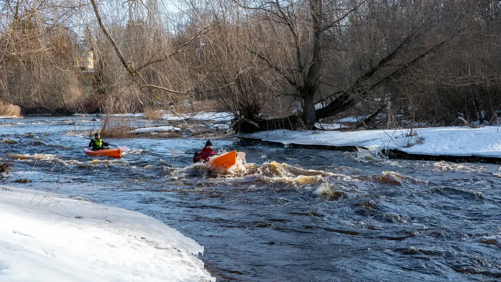 indietours high water kayaking adventure in tallinn winter