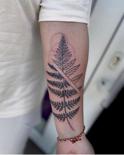 Fern Divided into Two tattoo