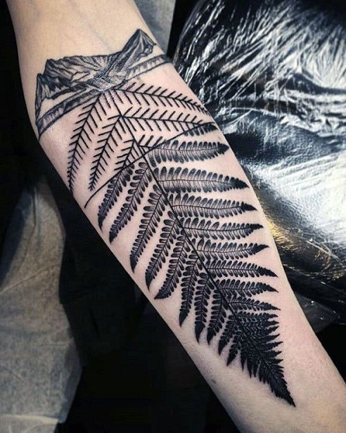 Fern Under the Mountain tattoo