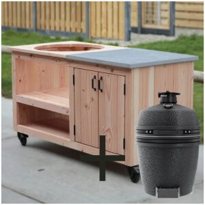 Combi-deal Kamado Tafel Douglas 150 × 70 cm + The Bastard PRO Large