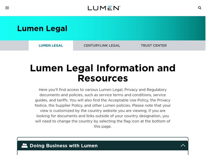 The website screenshot for http://level3.com