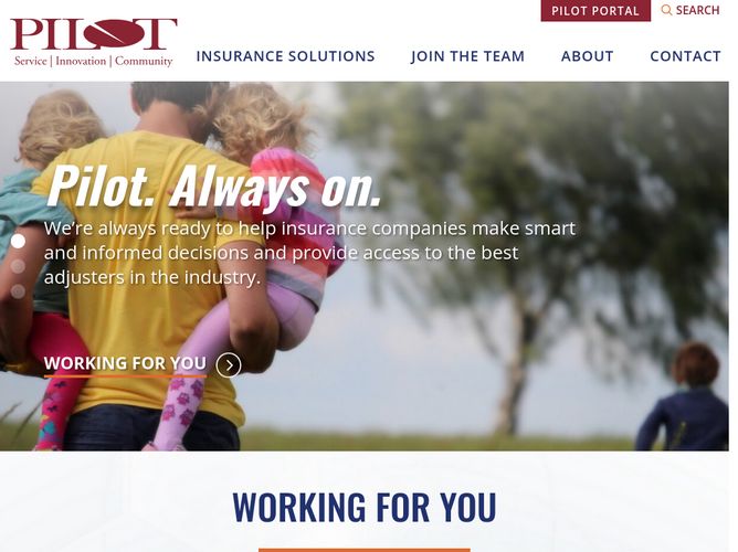 The website screenshot for http://pilotcat.com