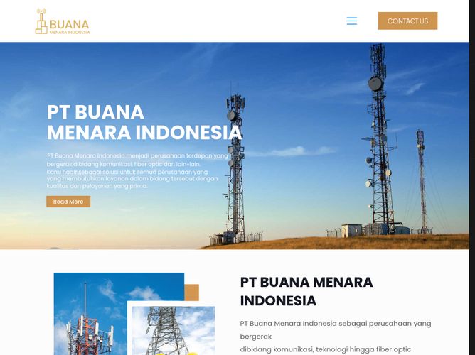 The website screenshot for http://buanamenara.co.id