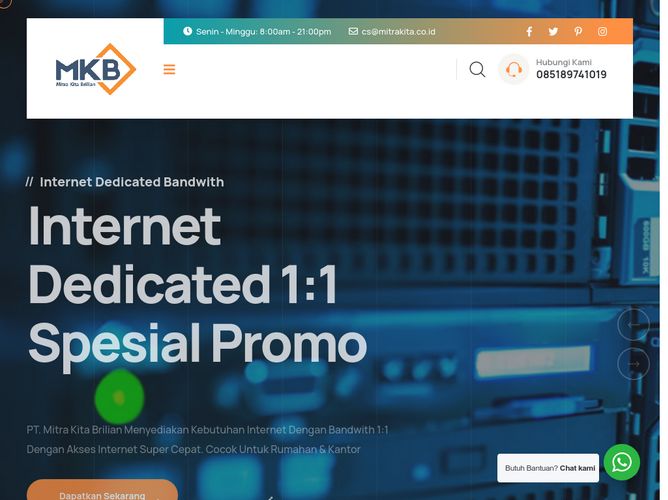 The website screenshot for http://mitrakita.co.id