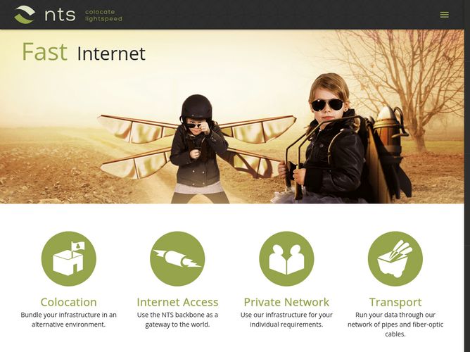 The website screenshot for http://www.nts.ch