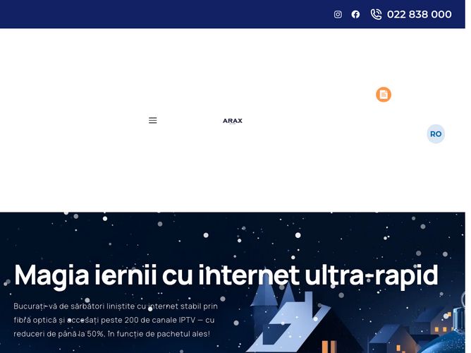 The website screenshot for https://arax.md/