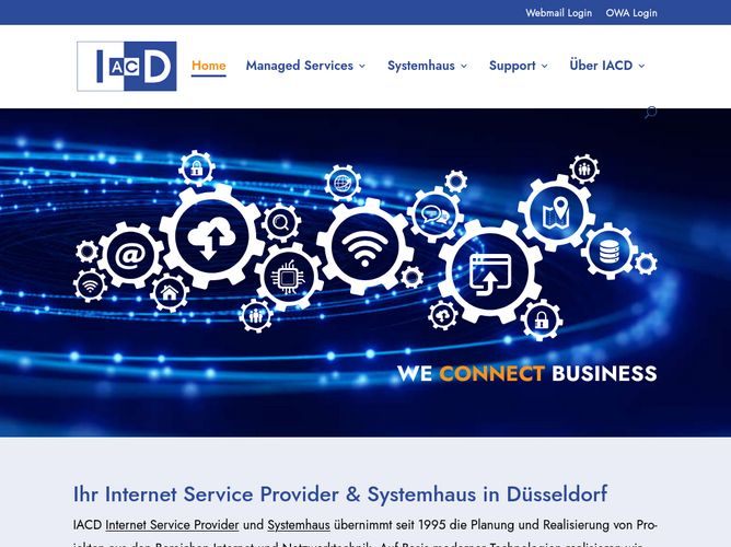 The website screenshot for https://iacd.net