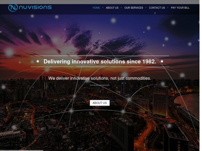 The website screenshot for http://www.nuvisions.net