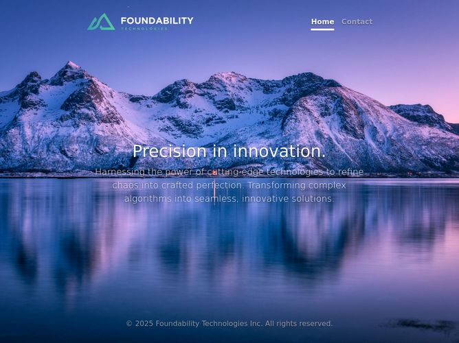 The website screenshot for https://www.foundability.ca