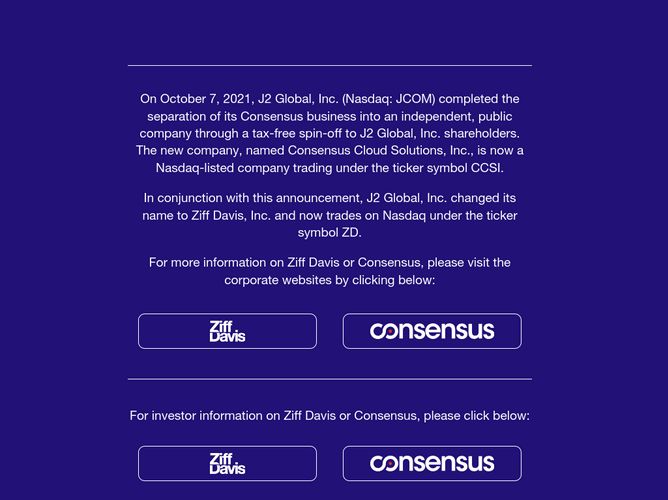 The website screenshot for http://j2global.com