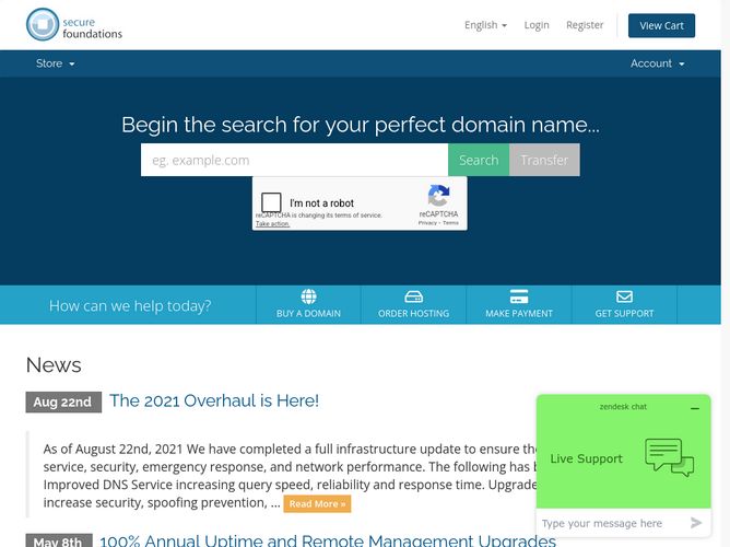 The website screenshot for http://securefoundations.com