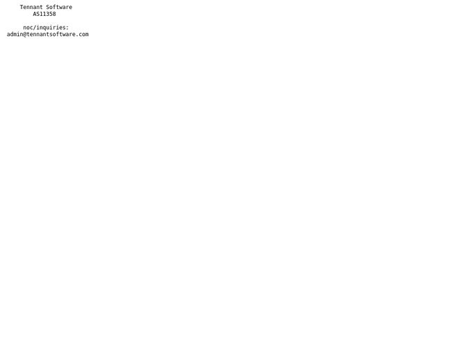 The website screenshot for https://www.tennantsoftware.com