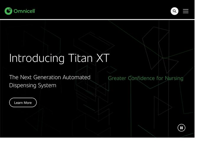 The website screenshot for http://omnicell.com