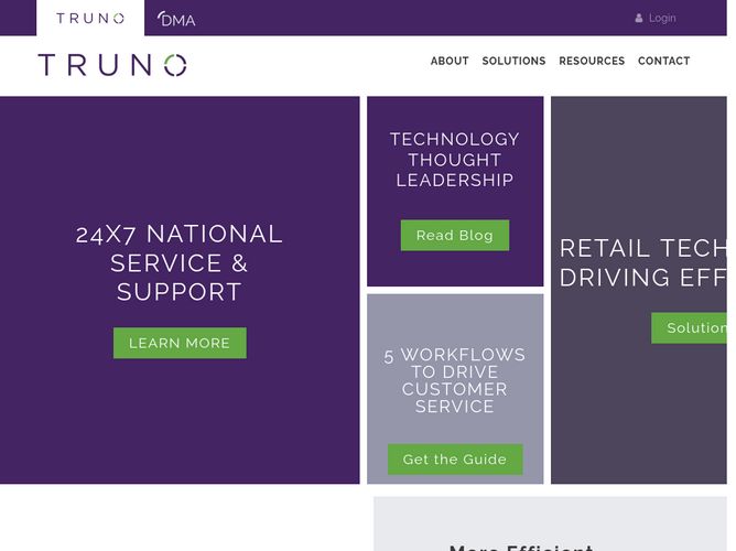 The website screenshot for http://truno.com