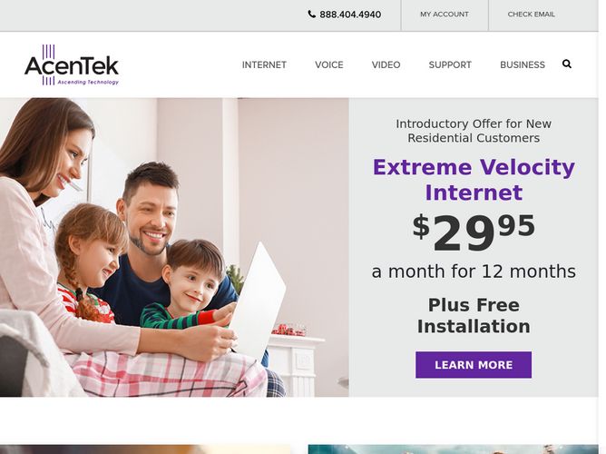 The website screenshot for http://AcenTek.net