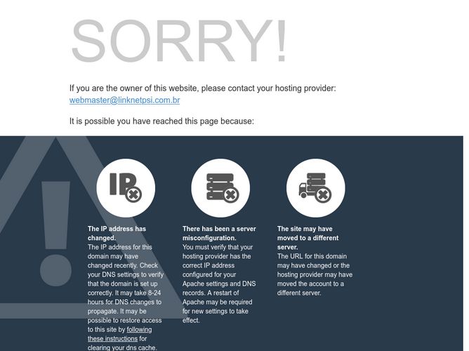 The website screenshot for https://linknetpsi.com.br