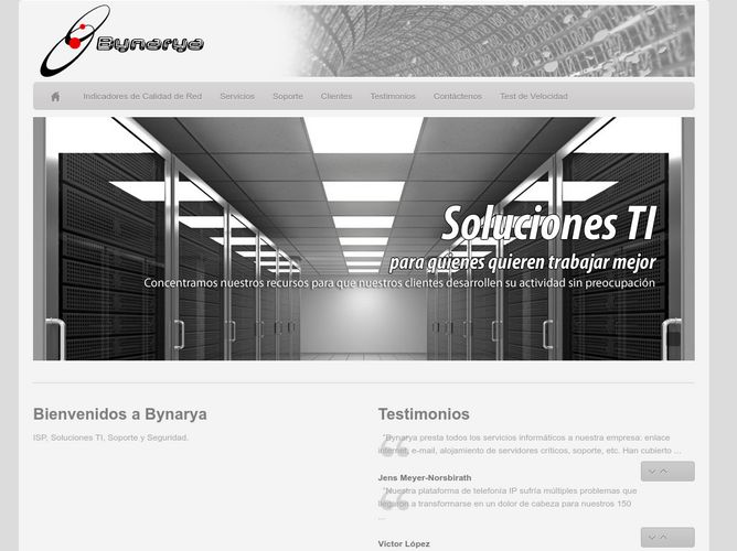The website screenshot for http://www.bynarya.net