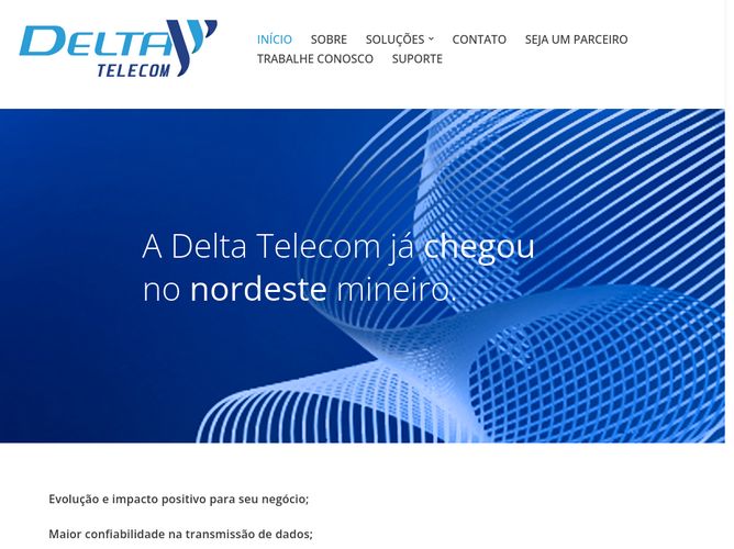 The website screenshot for https://deltacorporate.com.br