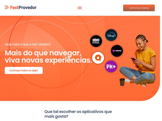 The website screenshot for https://fastprovedor.net.br/