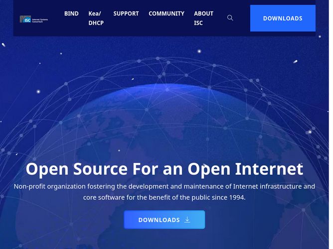 The website screenshot for https://www.isc.org/