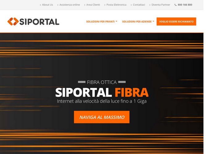The website screenshot for http://www.siportal.it
