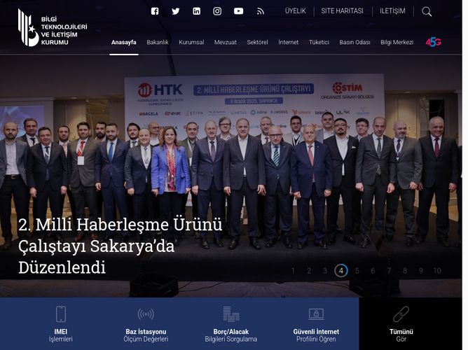 The website screenshot for https://www.btk.gov.tr/