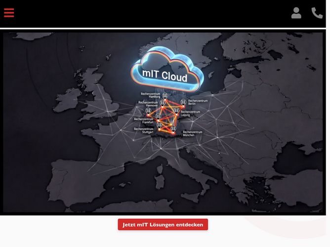 The website screenshot for https://mitteldeutsche-it.de/