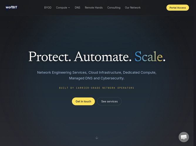 The website screenshot for https://wofbit.africa