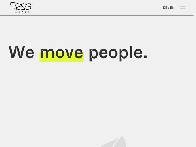 The website screenshot for http://rsggroup.com
