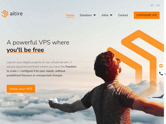 The website screenshot for https://www.aitire.cloud