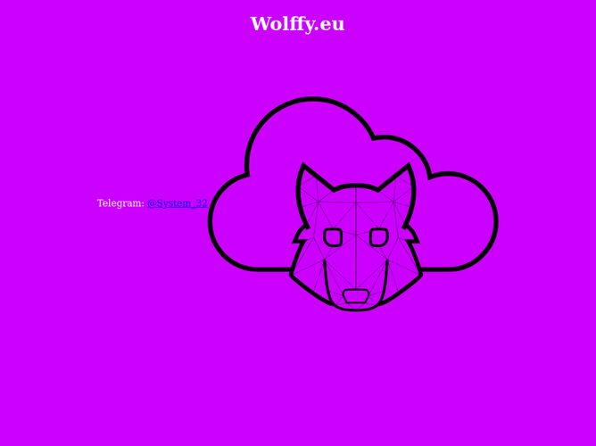 The website screenshot for https://www.wolffy.eu
