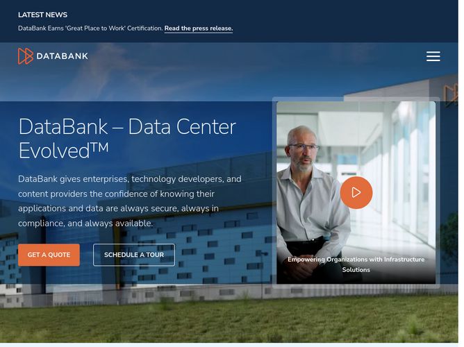 The website screenshot for http://databank.com
