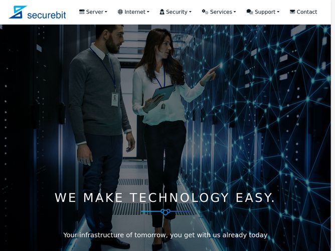 The website screenshot for https://www.securebit.ch