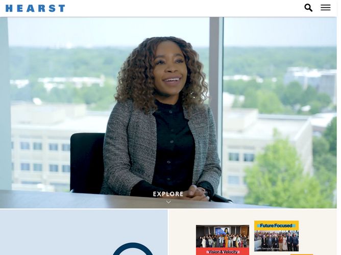 The website screenshot for http://hearst.com