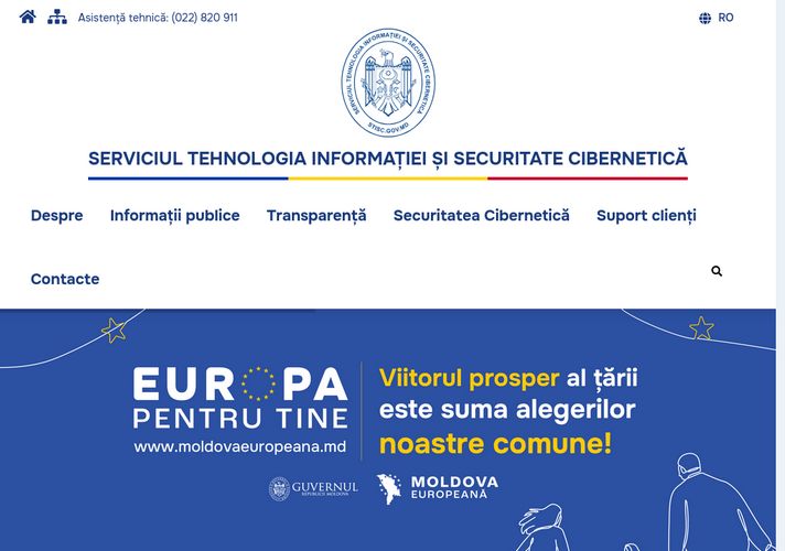 The website screenshot for https://stisc.gov.md