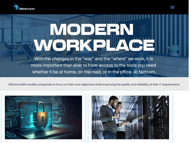 The website screenshot for http://www.netcomafrica.com