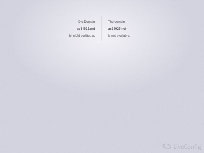 The website screenshot for http://as31025.net