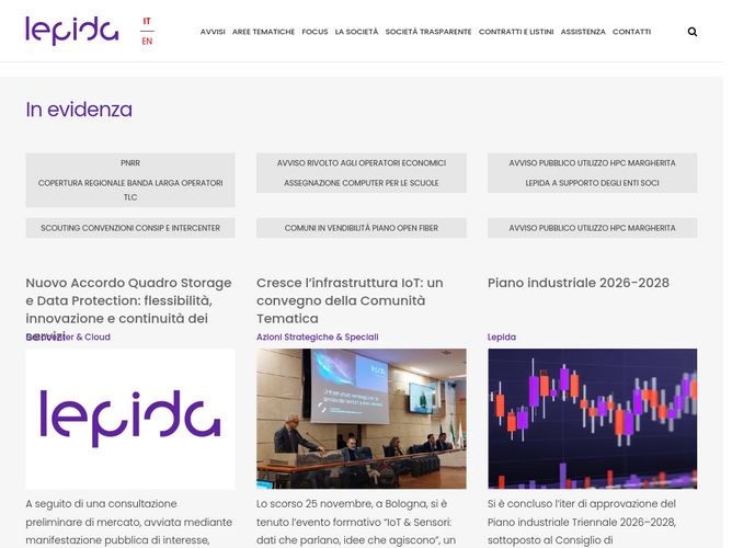 The website screenshot for http://www.lepida.net