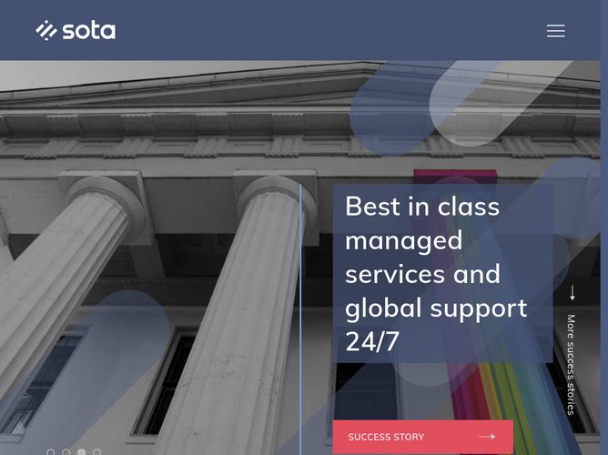 The website screenshot for http://www.sota.co.uk
