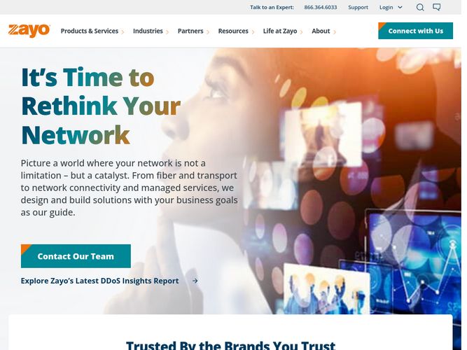 The website screenshot for http://www.intelligentfiber.com