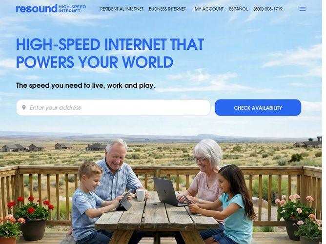 The website screenshot for http://resoundnetworks.com