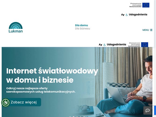 The website screenshot for http://www.lukman.pl